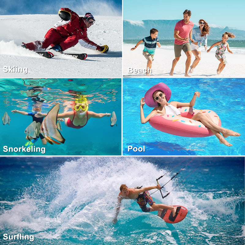 Waterproof Phone Pouch Case for Snorkeling, Underwater Dry Bag for iPhone 15 14 13 Pro Max 12 11, Galaxy S24 S23 S2 Ultra Note Pixel Up to 7", Beach Essentials -2Pack, Pink/Black