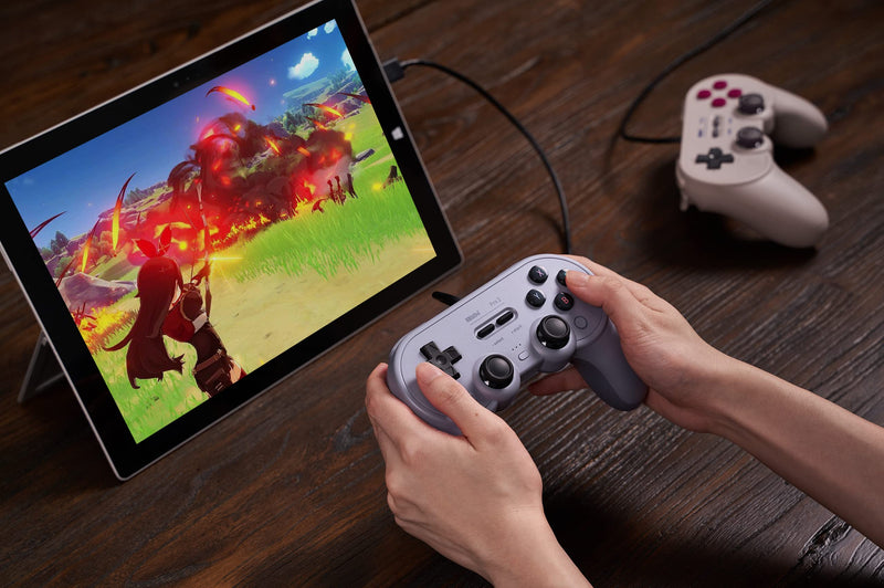 8BitDo Pro 2 Wired Controller for Switch, Windows, Android and Raspberry Pi(Gray Edition) Gray Edition
