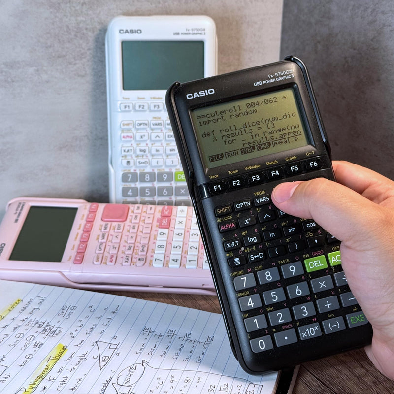 Casio fx-9750GIII Graphing Calculator, Python Programming, Pink | Natural textbook display with Python programming; ideal for exams, STEM & advanced math