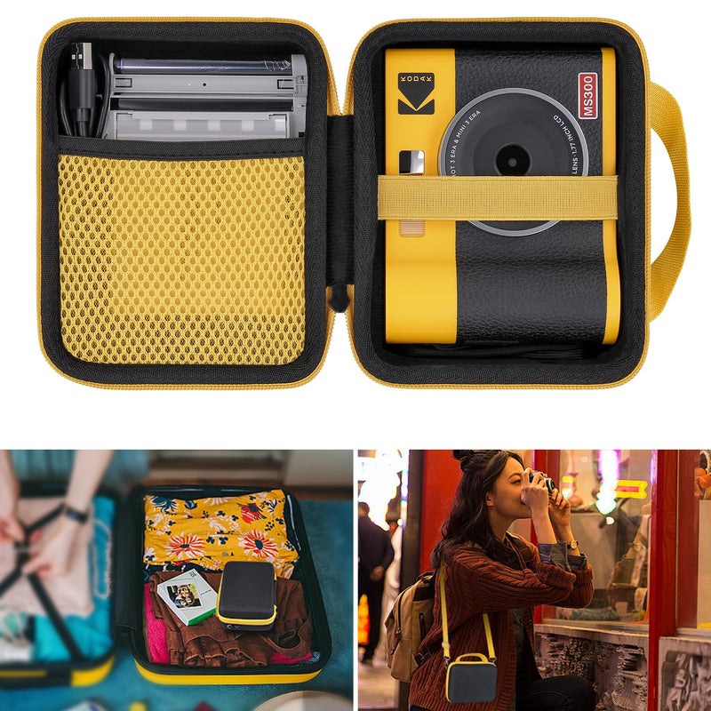 khanka Hard Travel Case Replacement for KODAK Mini Shot 3 ERA/Mini Shot 3 Retro 4PASS 2-in-1 Instant Camera and Photo Printer,Case Only (Yellow) Yellow