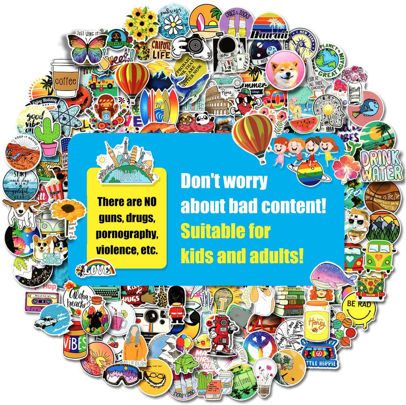 300 PCS Stickers Pack (50-850Pcs/Pack), Colorful VSCO Waterproof Stickers, Cute Aesthetic Stickers. Laptop, Water Bottle, Phone, Skateboard Stickers for Teens Girls Kids, Vinyl Sticker. 300 Pcs-Big Size-2.5"-3.5"