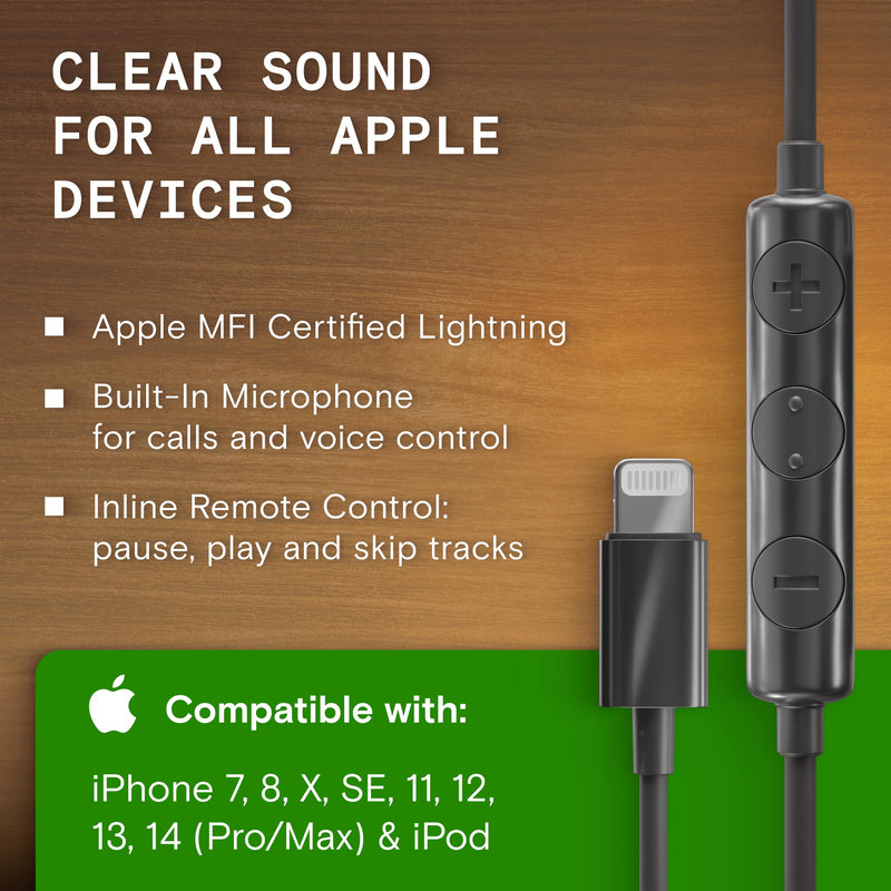 Symphonized Save Up to 21% on MFI Earbuds for iPhone + PWR Wireless Neckband Bluetooth Headphones Set