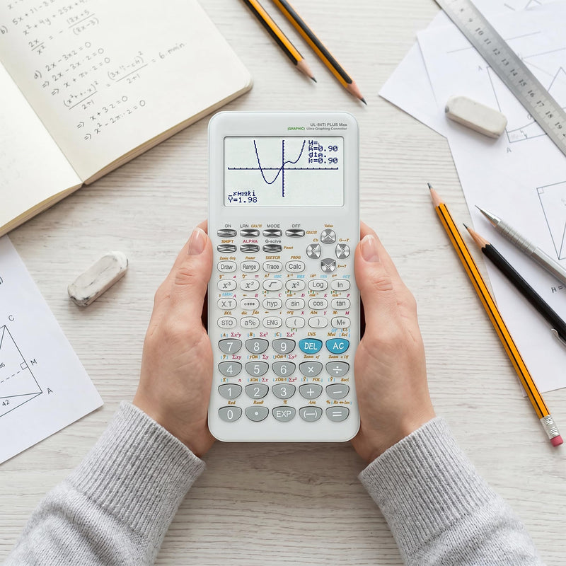 Graphing Calculator, Calculator with Graphics Functions, Large Display for Students, Algebra Calculus Trigonometry, 360+ Functions, UL-84