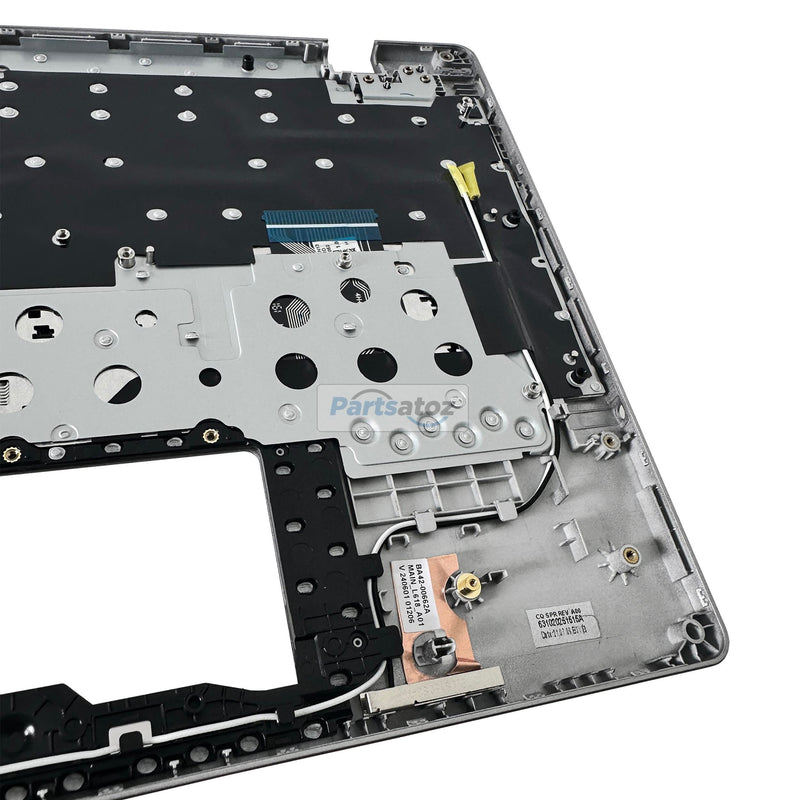 Laptop Palmrest Upper Case Top Cover with US Keyboard Assembly Replacement for Samsung Chromebook 4 XE310XBA XE310XBA-K02 BA98-01976A BA61-03989A - Silver