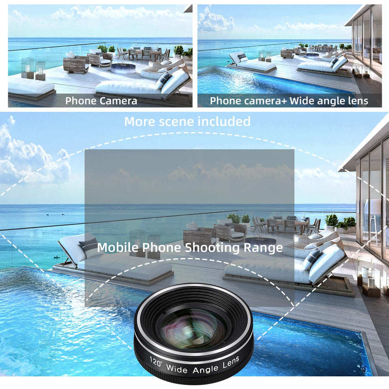 [AUSTRALIA] - Phone Camera Lens, 198 Fisheye Lens + 120 Super Wide-Angle Lens + 20x Macro Lenses Camera Photography Accessories kit Gadgets for iPhone Samsung Android Smartphone 