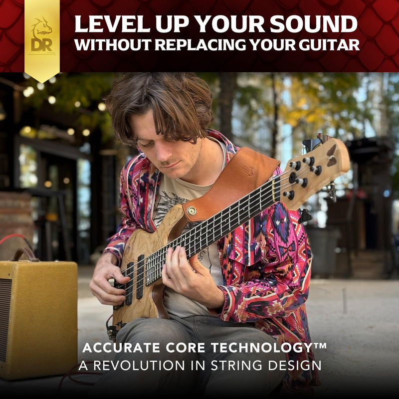 DRAGON SKIN+ - Coated Stainless Steel Bass Strings – DBSM5-45 – Superior Sound with Comfortable Feel & Long Life: 5 String Multi-Scale Medium 45-125 (DBSM5-45) DBSM5-45 5 String Multi-Scale Medium 45-125