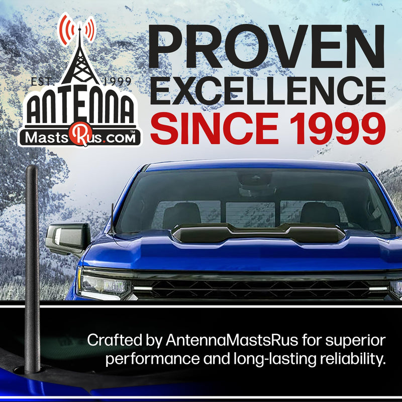 [AUSTRALIA] - AntennaMastsRus - The Original 6 3/4 Inch fits Nissan Titan (2004-2018) - Car Wash Proof Short Rubber Antenna - Internal Copper Coil - Premium Reception - German Engineered 