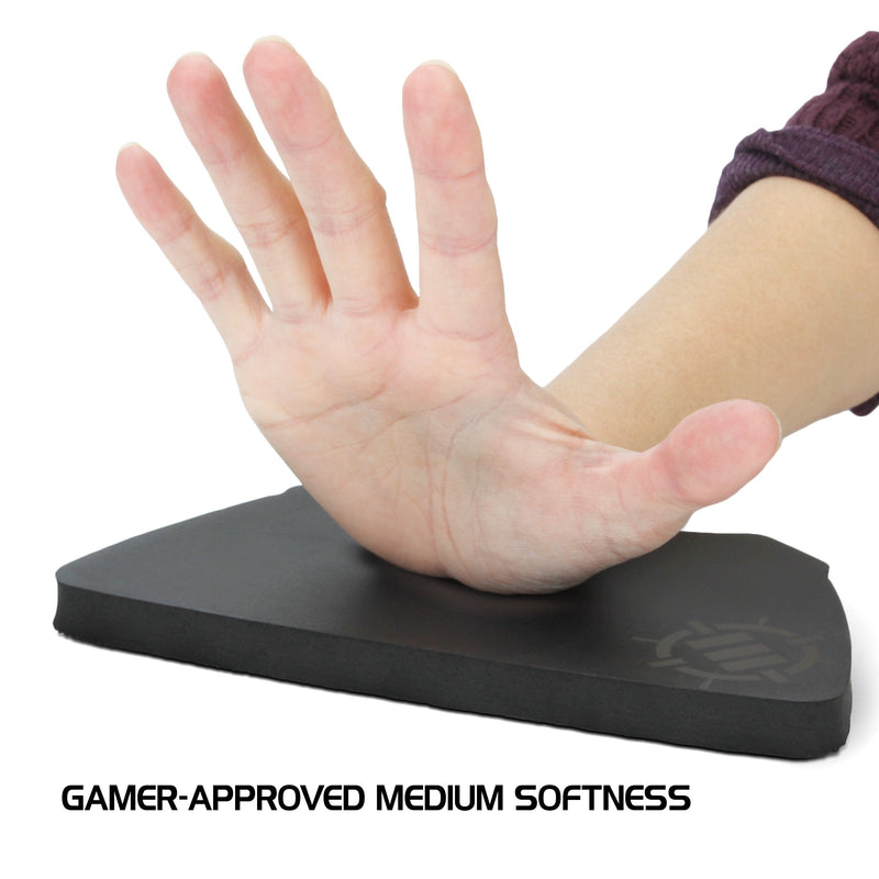 ENHANCE Gaming Mouse Wrist Rest - Firm Wrist Pad for PC Gamers and Esports Professionals with Ergonomic Support, Non-Slip Rubber Backing, Anti-Fray Design - Great for Gaming or Office Use Mouse Size