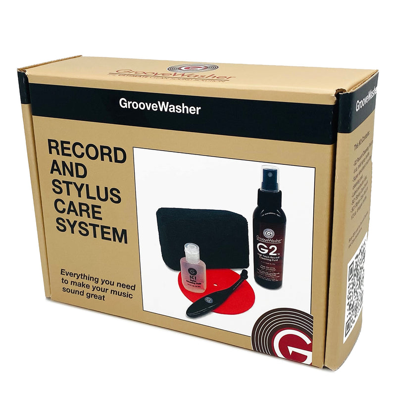 [AUSTRALIA] - Record & Stylus Care System – Record Cleaning Fluid & Large Scratch-Free Cleaning Pad with Delicate Stylus Brush & Cleaning Solution + Bonus Label Mask, Protect & Preserve Vinyl Records 