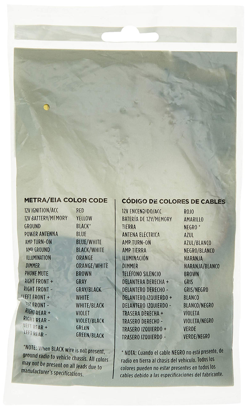 [AUSTRALIA] - Metra 70-1729 Radio Wiring Harness for Honda 2008-Up, Grat/Multi Color Standard Packaging 