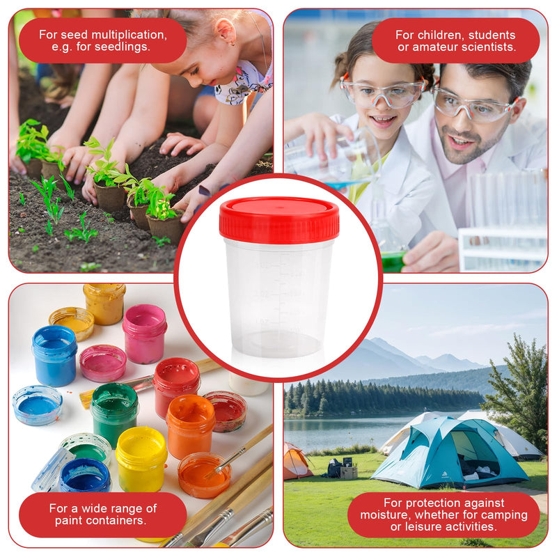 Urine Cup with Screw Lid, 25 Pieces 120 ml Sample Cups, Urine Sample Cup, Sample Container, Urine Container for Crafts, Medicine, Urine Samples