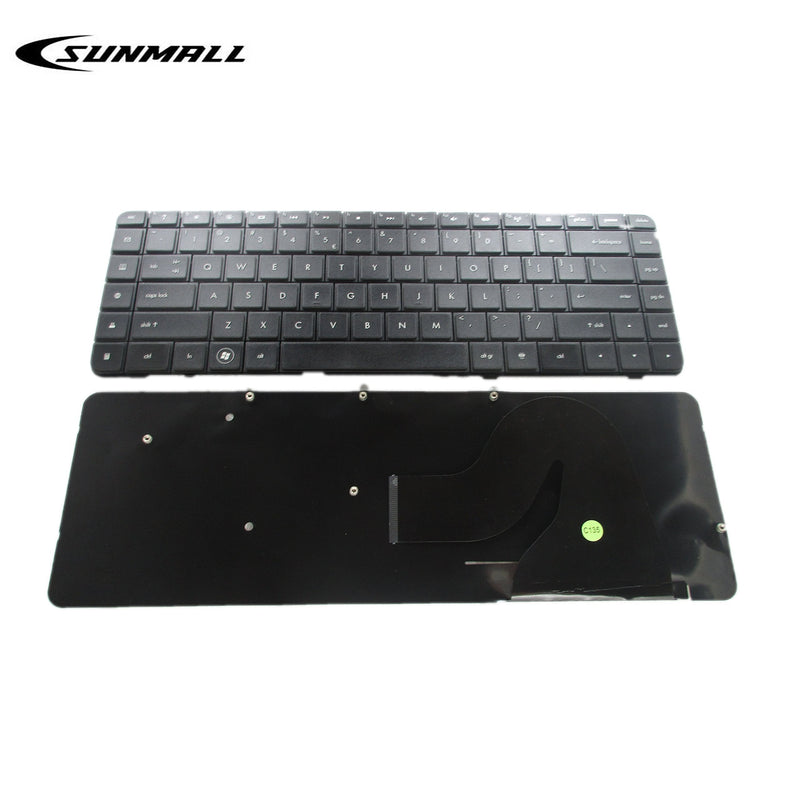 SUNMALL Replacement Keyboard with Ribbon Cable Compatible with HP Compaq Presario CQ62 G62 G56 CQ56 Series Compatible with Part Number 595199-001 613386-001 6098 Cq56-100 G56-100 G62-340US US Layout