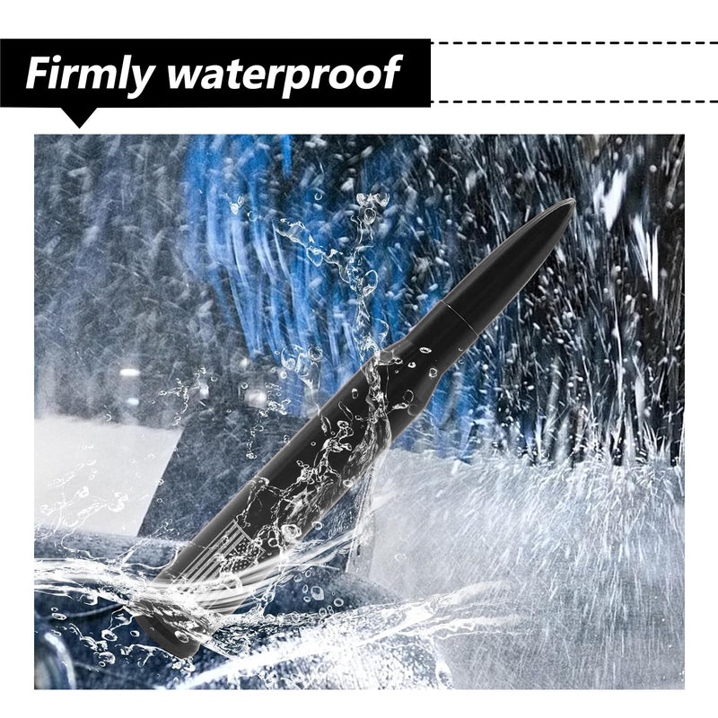 1 PC Car Bullet Antenna, Retractable Antenna Replacement, Enhanced Signal Receiver, Antenna with Screw Spacer, Compatible with Ford F150 Wrangler Jeep Chevrolet (Black) Medium Black