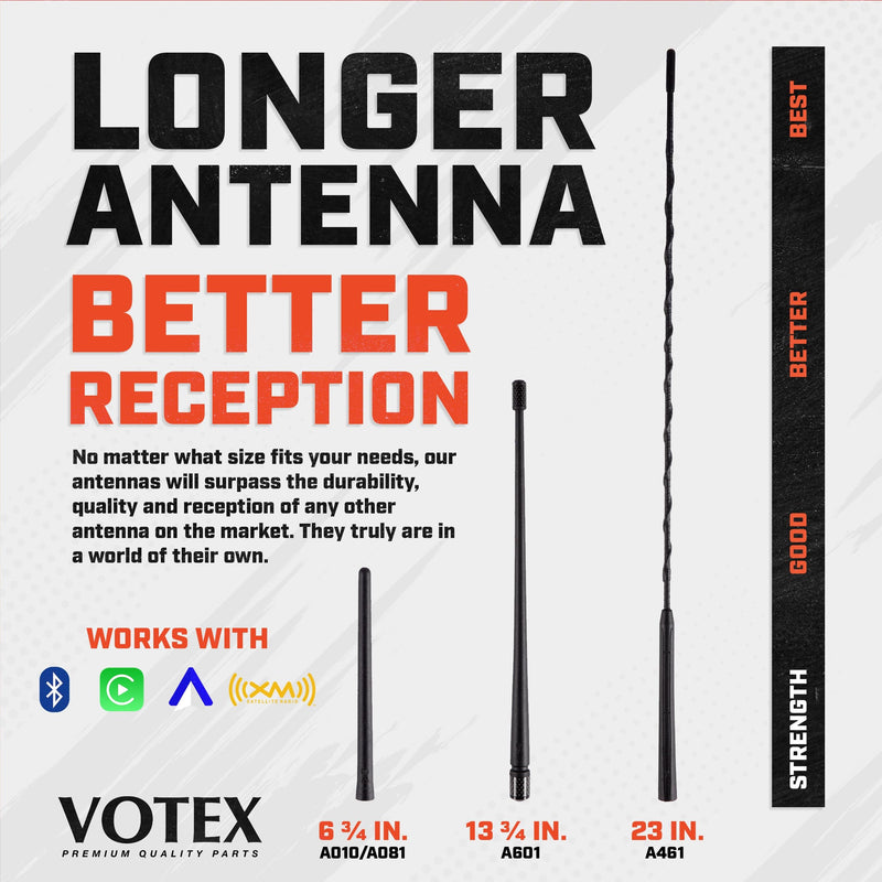 [AUSTRALIA] - AntennaMastsRus - The Original 6 3/4 INCH for GMC Sierra 2500 (2020-2026) - Car Wash Proof Short Rubber Antenna - Reception Guaranteed - German Engineered - Internal Copper Coil 