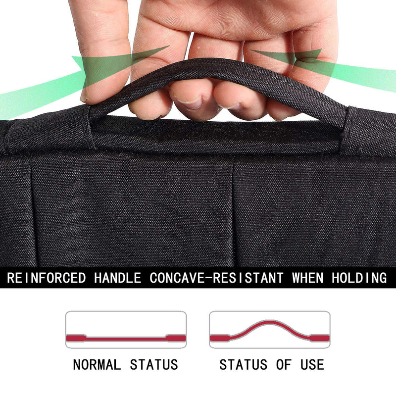 Laptop Sleeve 13 13.6 Inch Compatible with MacBook Air/Pro 13 M1/M2,Surface Laptop 4/5,Surface Pro X/9/8,13.5”Chromebook,Slim Computer Cover Bag,Black 12.6-13.6 Inch Black