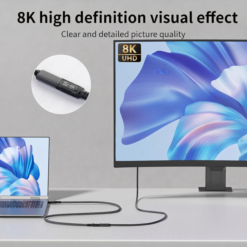USB C Extension Cable 10FT (3m), 40Gbps Coaxial Extender for Thunderbolt 4/3 & USB4, 8K@120Hz & 240W PD3.1 Charging, Ultra Flexible USB C Male to Female Cord for Laptop, Hub, eGPU, VR 10ft/3m