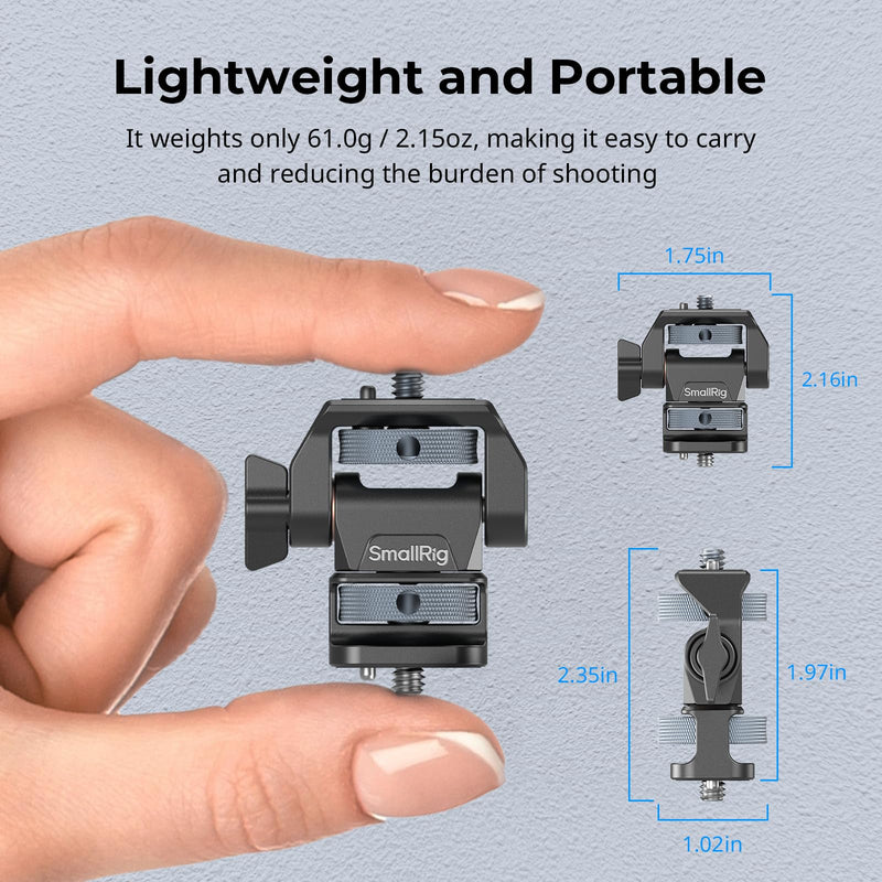 [AUSTRALIA] - SmallRig Adjustable Camera Monitor Mount, 360° Swivel and 180° Tilt Monitor Holder, with 1/4"- 20 Screws, Bouncy Locating Pins, Anti-Twist Design, for Ninja V and V+ Monitors 