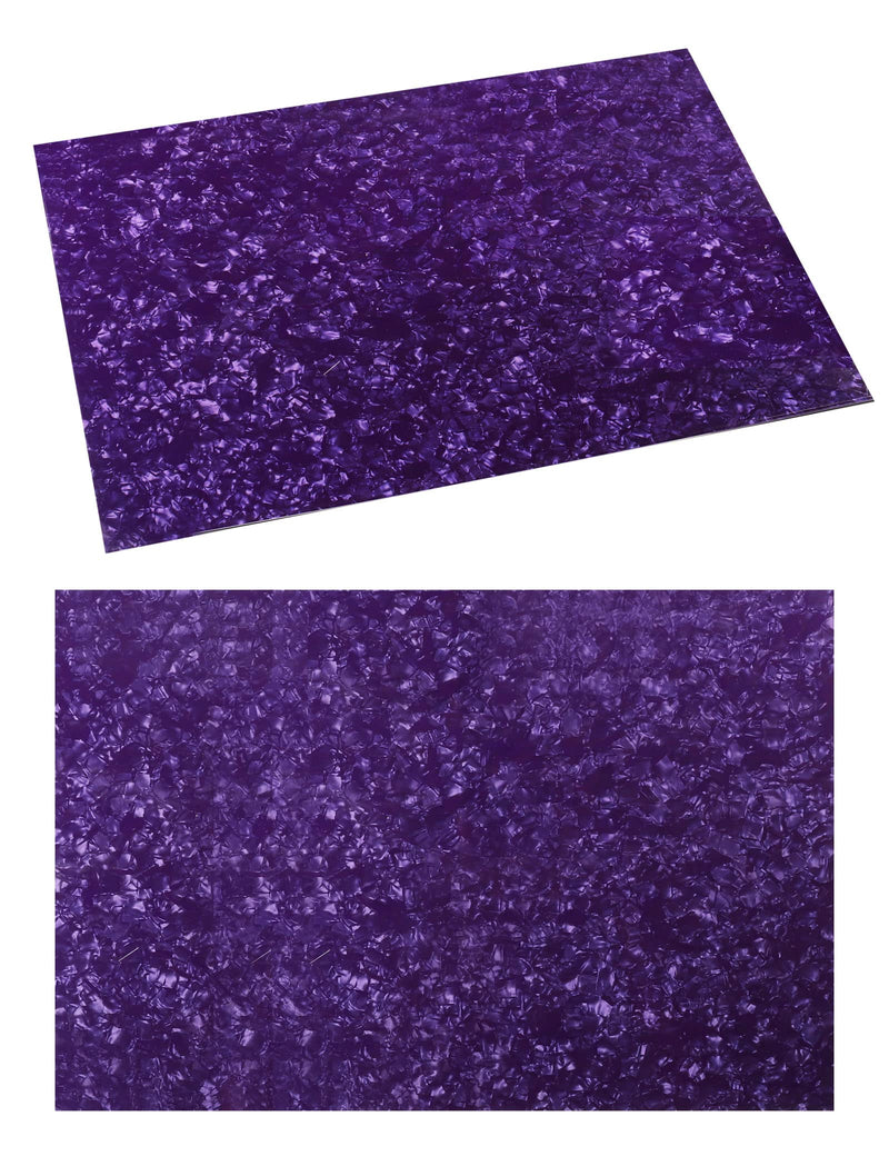 [AUSTRALIA] - Mr.Power 11.6 x 17 Inch DIY Blank Guitar Bass Pickguard Material Scratch Plate Sheet Backplate for Strat Tele Fender Guitar Jazz P Bass Custom (4Ply Purple Pearl) 4Ply Purple Pearl 
