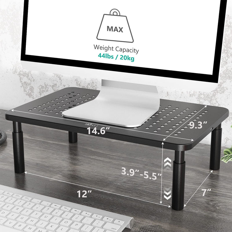WALI Bundles-Monitor Stand Riser Height Adjustable and Computer Monitor Stand with Drawer