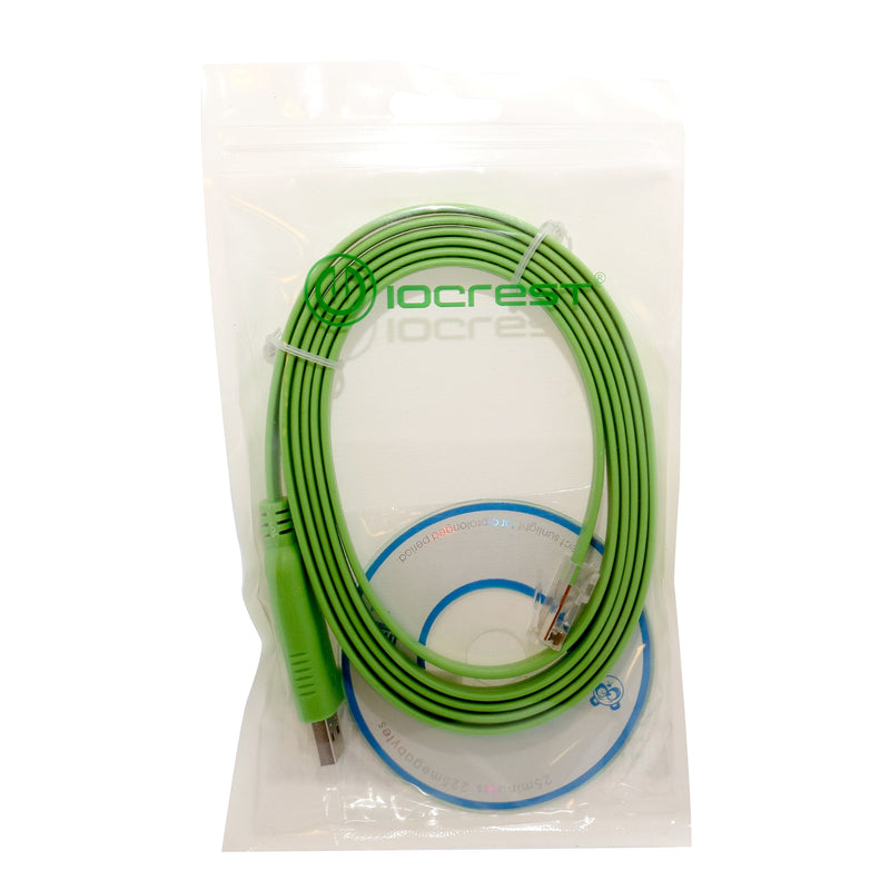USB 2.0 to RJ45 RS232 Cisco Console Routers Switches Servers Cable FTDI 1.8M SI-ADA24048
