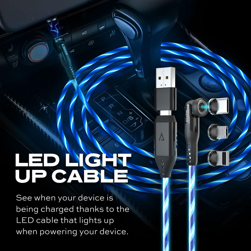 Statik 360 Globright Pro (3ft Blue) & GaN Charger (100W)