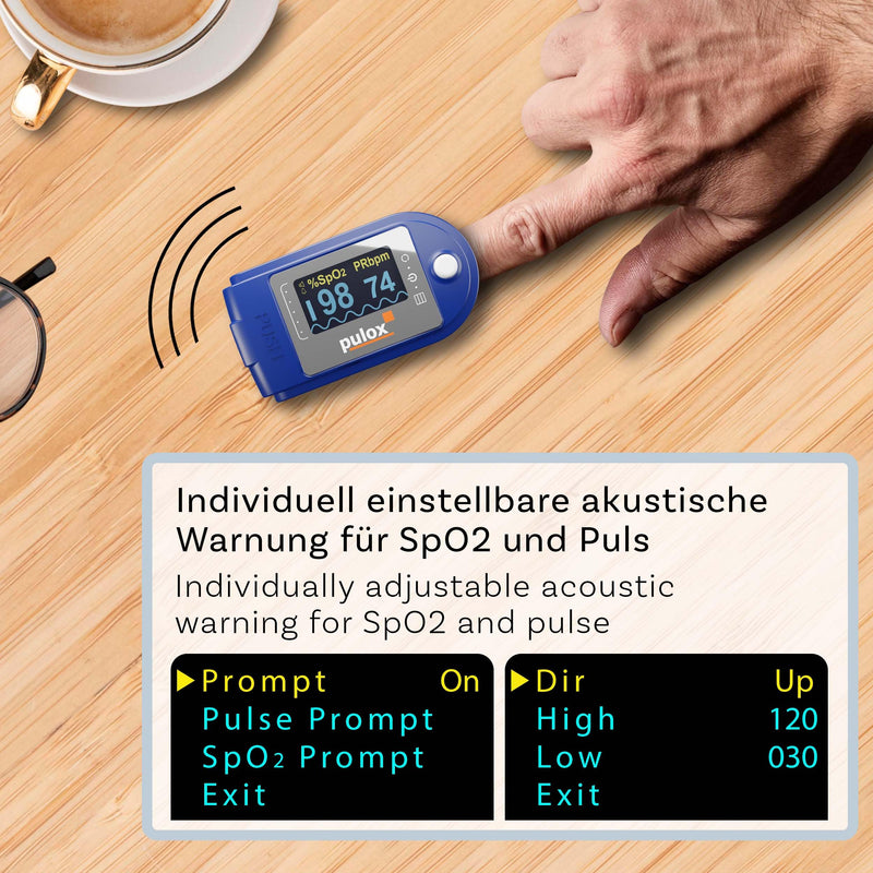 [AUSTRALIA] - Pulox PO-250 Pulse Oximeter with OLED Colour Display, Software and Accessories 