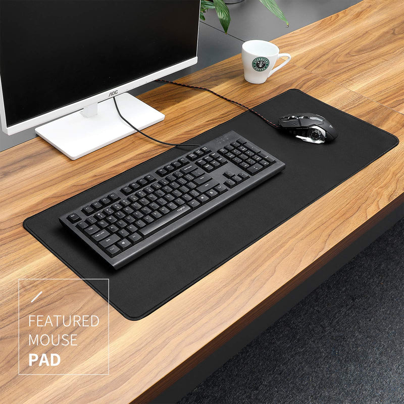 ALOANES Large Gaming Mouse Pad with Non-Slip Rubber Base,Stitched Edge,Desk mat for Laptop,Computer & PC, Wristing Pad for Gamer,Office & Home,Classic Black XL 11.81''x31.50''x0.12''