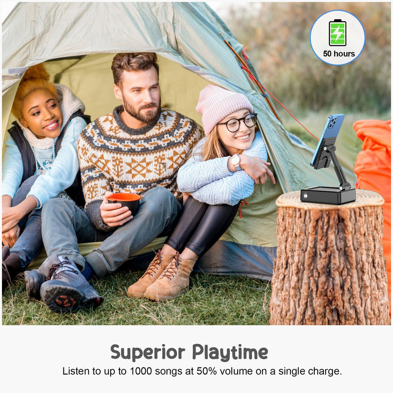 [AUSTRALIA] - Gifts for Men Women Foldable Cellphone Stand with Bluetooth Speaker and Power Bank Birthday Gift Idea for Mom Dad Cool Gadget Tech Gifts 