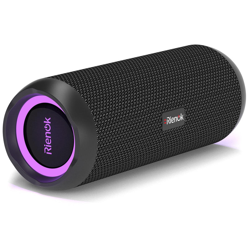 [AUSTRALIA] - RIENOK Portable Bluetooth Speaker 30W Dual Pairing True Wireless Stereo HD Sound IPX7 Waterproof Outdoor Sport Shower Wireless Speaker Bluetooth 5.3 for Home Party Black 3600mAh 
