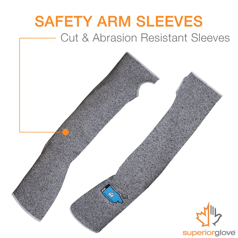 [AUSTRALIA] - Superior Glove KTAG1T18T TenActivTM Grey Stay-Cool Cut-Resistant Sleeve 18" Length (Medium, With Thumbhole) Medium 