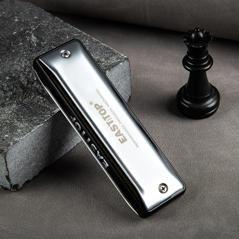 East top MAXWELL ST Blues Harmonica C, Professional Overblow and Bending 10 Holes MS030 Mouth Organ For All Levels Adults, Professional Players and Students MS030-C