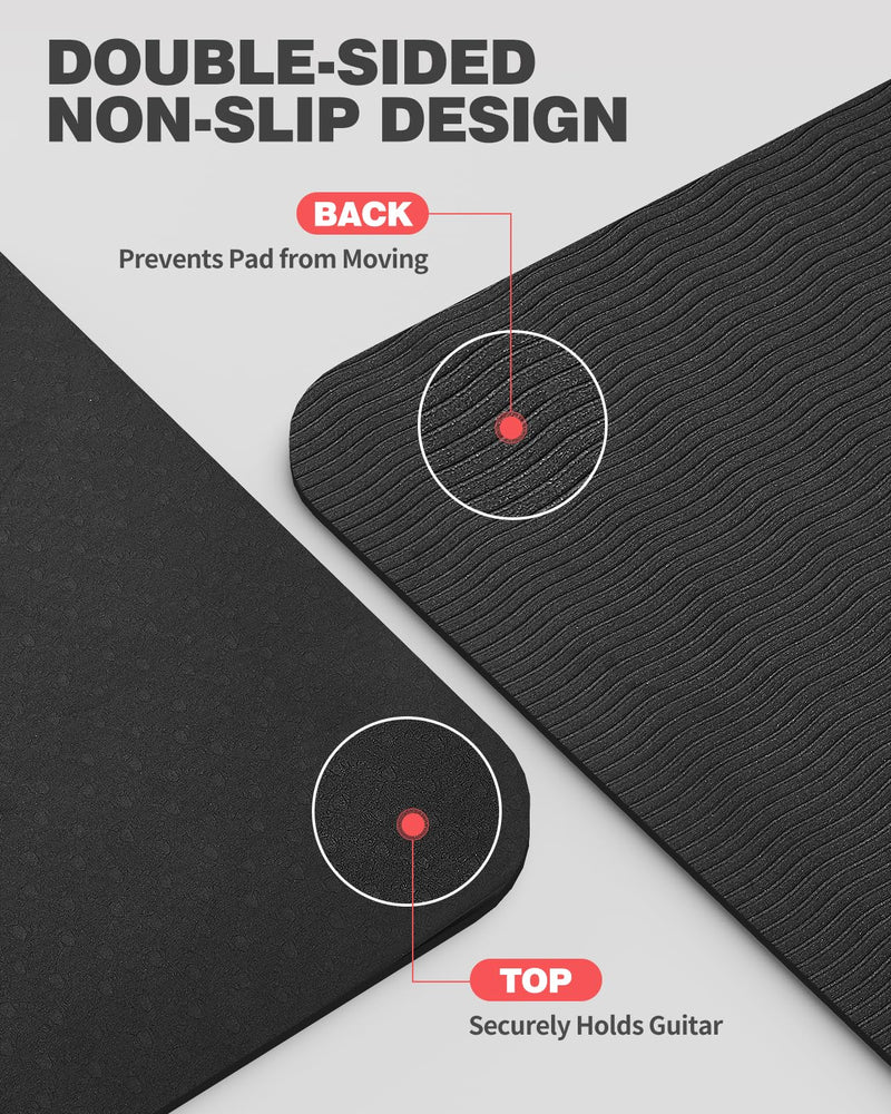 [AUSTRALIA] - FA-16 Guitar Neck Rest and Guitar Mat, Guitar Cleaning Kit Tool with Dual Heights Support, TPE Material Workbench Mat, Repair and Maintenance Work Mat for Guitar Bass Banjo Mandolin Ukulele 