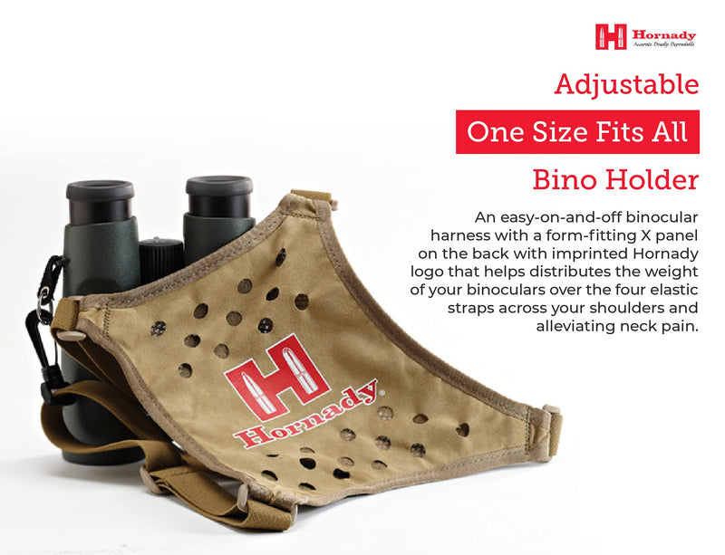 [AUSTRALIA] - Hornady Binocular Harness 99121 - Durable, Lightweight Binocular Harness Strap with Form-Fitting X Panel for Comfort & Hands-Free Wear -Easy On & Off Bino Harness for Hunting, Hiking, or Bird Watching 