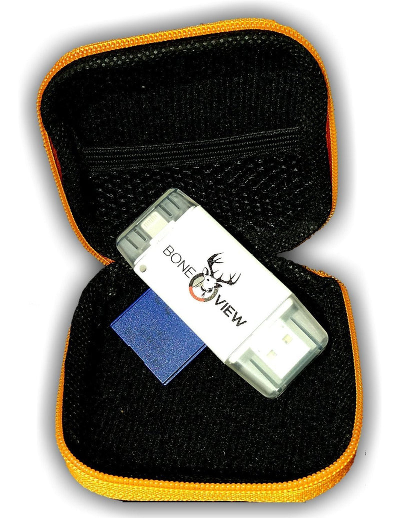 BoneView Protective Storage Case, Pocket Size Weather Resistant Shell and Zipper to Safely Store Your Deer Hunting and Scouting Accessories (Orange)