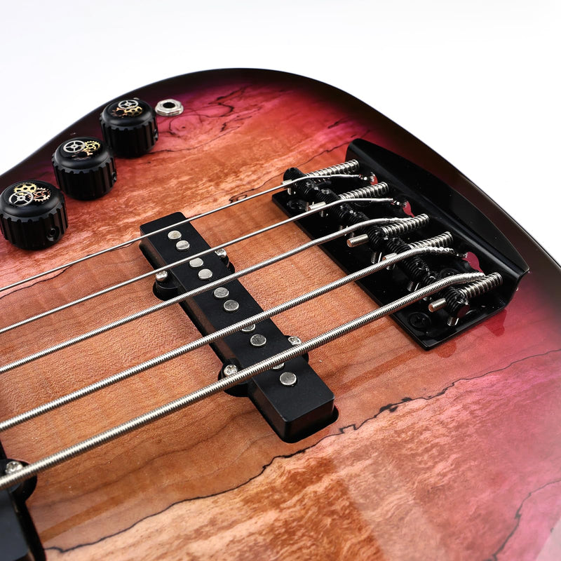 [AUSTRALIA] - 5 String Electric Bass Guitar Bridge Stainless Steel Saddles Plate 19mm (3/4") Fixed Hardtail Bridge Compatible with Vintage style Fender Jazz Precision Bass Replacement Parts Black 5 String 