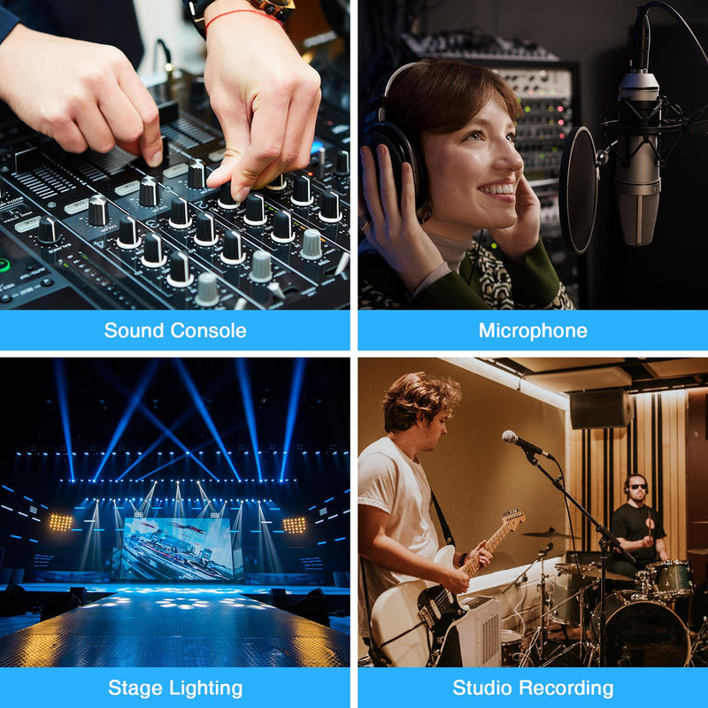 BIFALE 4-Channel XLR Snake Cable - 6.6FT, Male to Female, Balanced Audio for Live & Recording