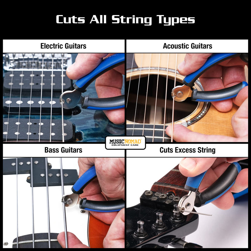 [AUSTRALIA] - MusicNomad Grip ONE - String Winder, String Cutter, Bridge Pin Puller Tool for Acoustic, Electric & Bass Guitar (MN223) 