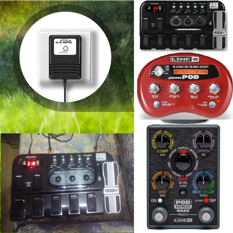 AC 9V 2000mA Power Supply for Line 6 POD Digitech RP GNX Multi Guitar Effects,AC 9V 2000mA Power Adapter
