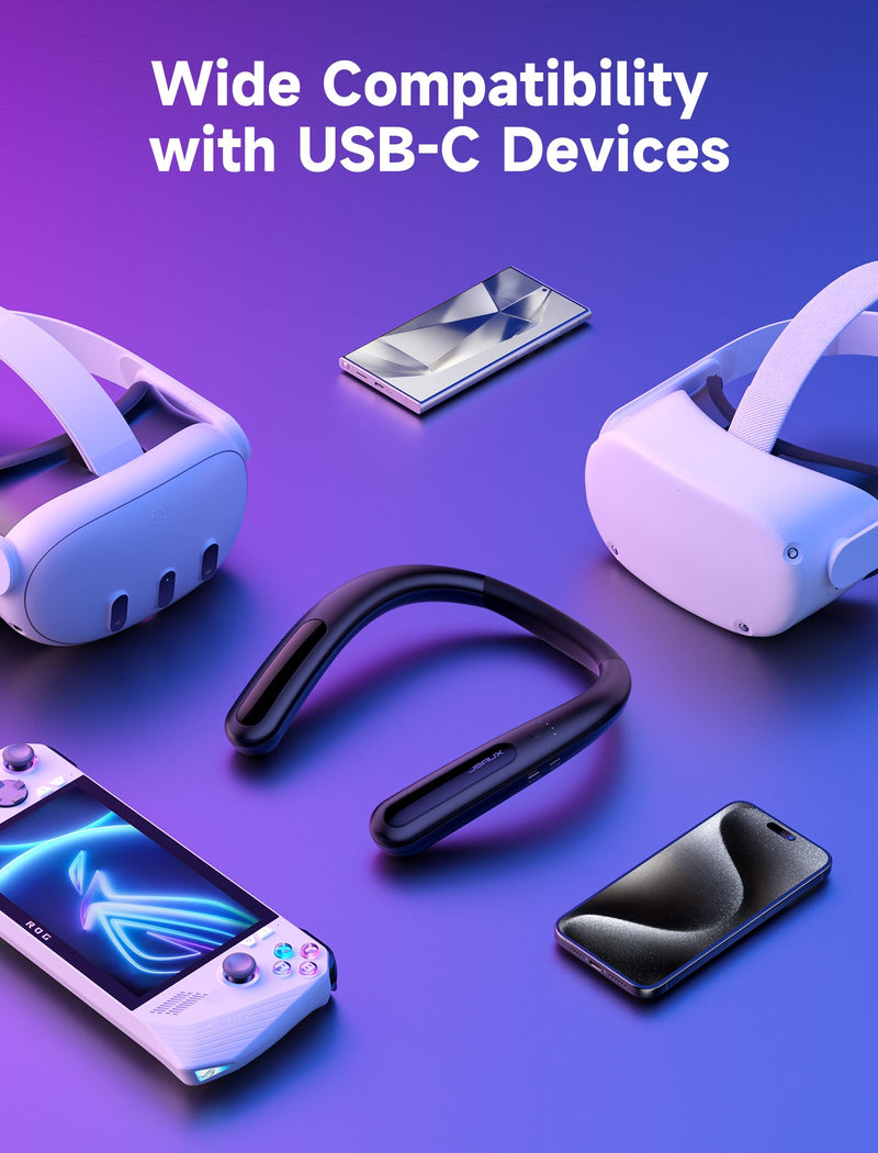 JSAUX Battery Pack for Meta Quest 2/3, 10000mAh PD Fast Charger Battery Pack (Extra 4-6 H Playtime), VR Extend Power Accessories, Compatible with Oculus Quest 2, Meta Quest 3, PSVR 2, Pico 4 and More Black