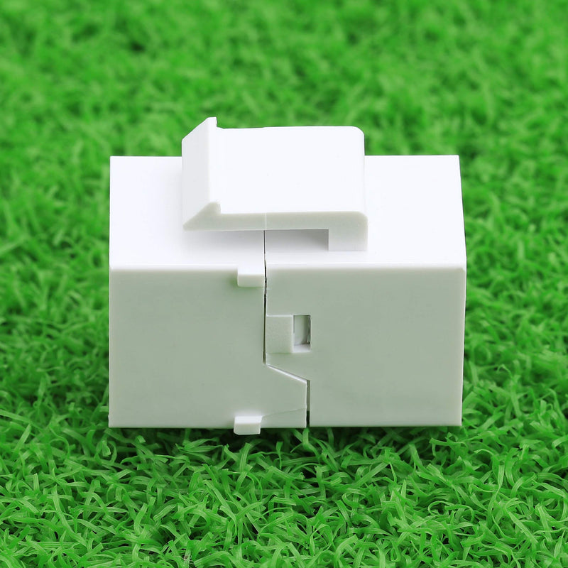50Pcs/100Pcs CAT6 RJ45 Cable Connector 8P8C Straight Through Network Module Keystone Female to Female Extension Adapter for Plate Outlet Panel (100Pcs)