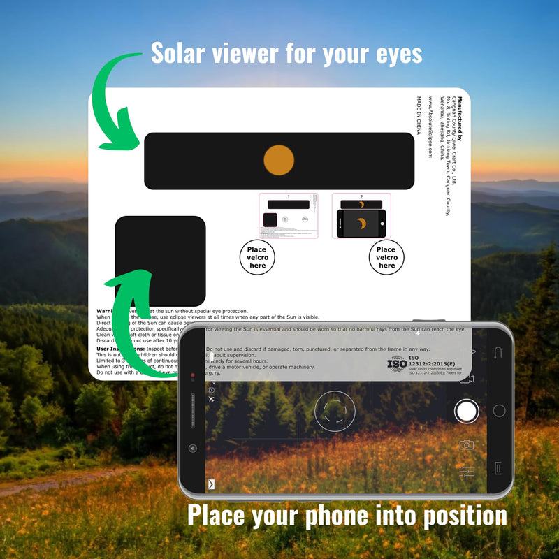 Advanced Solar Eclipse Photography 2in1 Filter and Viewer for Smartphones – AAS recognised Vendor, Universal Design Fits iPhone, Samsung, and Any Other Mobile Phones (Astronaut) Astronaut