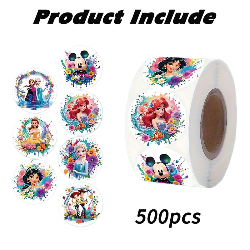 500pcs Princess Stickers, Cute Fun Stickers, DIY Decoration of Items Like Notebooks, Phone, Water Bottles and Helmets, Birthday Party Favors (k-1) K-1