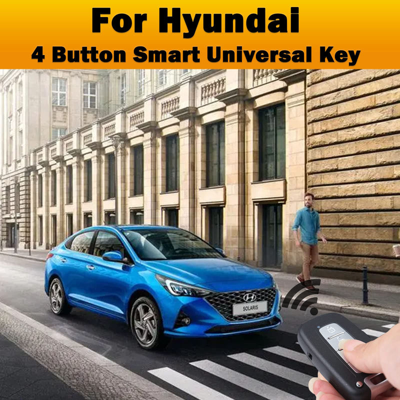 Autel Ikey Programmable Smart Key 2024 IKEYHY4TP Key Fob for Hyundai Key Creation 4 Buttons Ultra-Long Range OE-Quality for 700+ Vehicle Car Key Replacement Programmed with Autel KM100 IM508 IM608