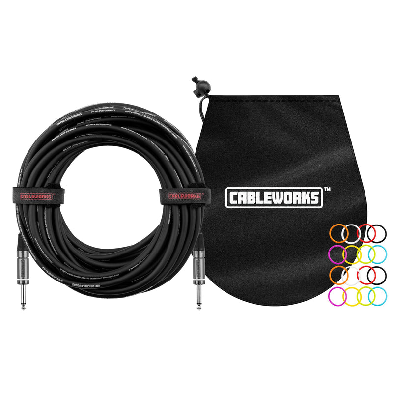 [AUSTRALIA] - by Gator Cases Composer Series Deluxe 30 Ft Straight to Straight Guitar Instrument Cable (GCWC-INS-30) 30 Feet 