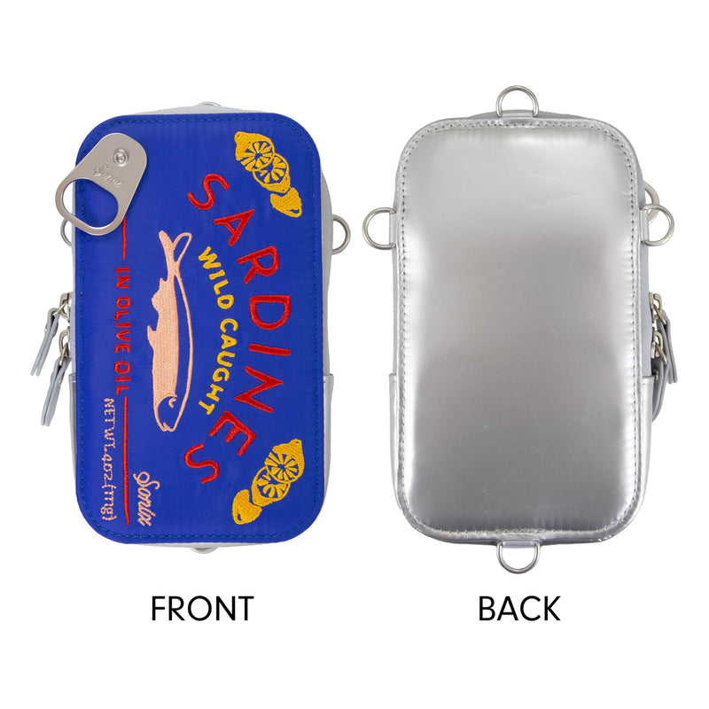 Sonix Universal Phone Pouch | Crossbody Bag for Cell Phone, 3-in-1 Smartphone Purse Wallet | Sardines - Blue