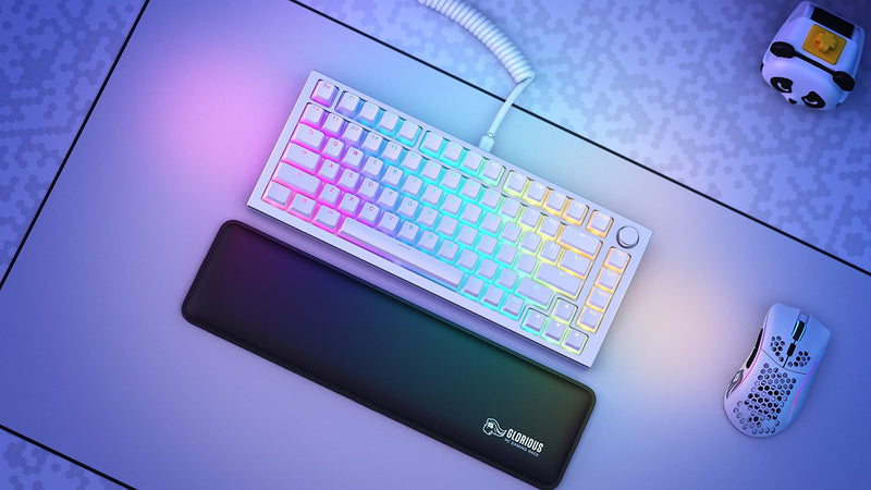 Glorious Aura V2 (White) - PBT Pudding Keycaps for Mechanical Keyboards - ANSI (US), ISO Compatible - Supports Full Size, TKL, 75%, 60% Layouts Aura V2 (White)
