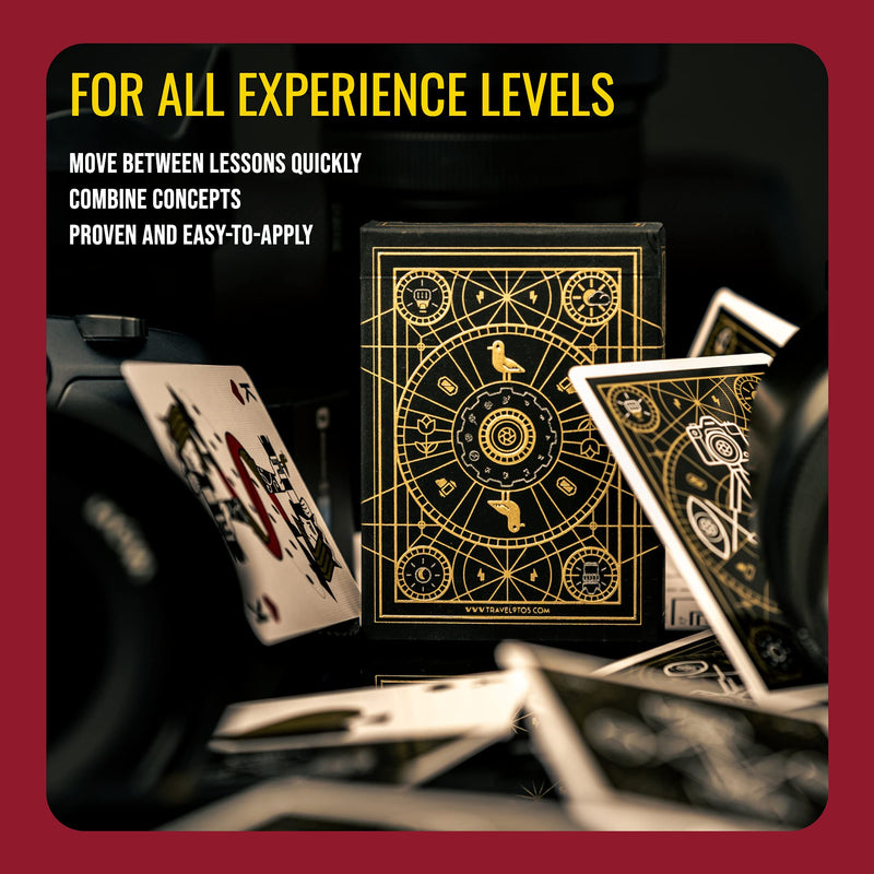 The Photography Deck - Premium Shooting and Editing Photography Cheat Sheet Cards - Photography Editing Idea Cheat Cards - Essential Shooting Guide - Photography Tips Reference Card 7 Premium Combo