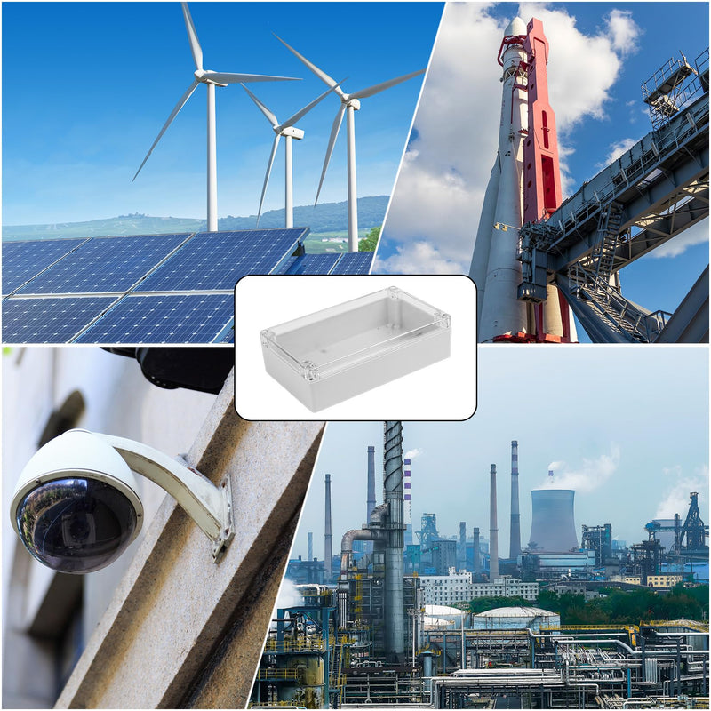 ABS Plastic Electronic Enclosure Box, Waterproof IP65 Empty Housing Plastic Housing with Clear Lid, Industrial Housing, Junction Box, Junction Box, Junction Box, Junction Box, Junction Box, 200 x 120 200*120*56