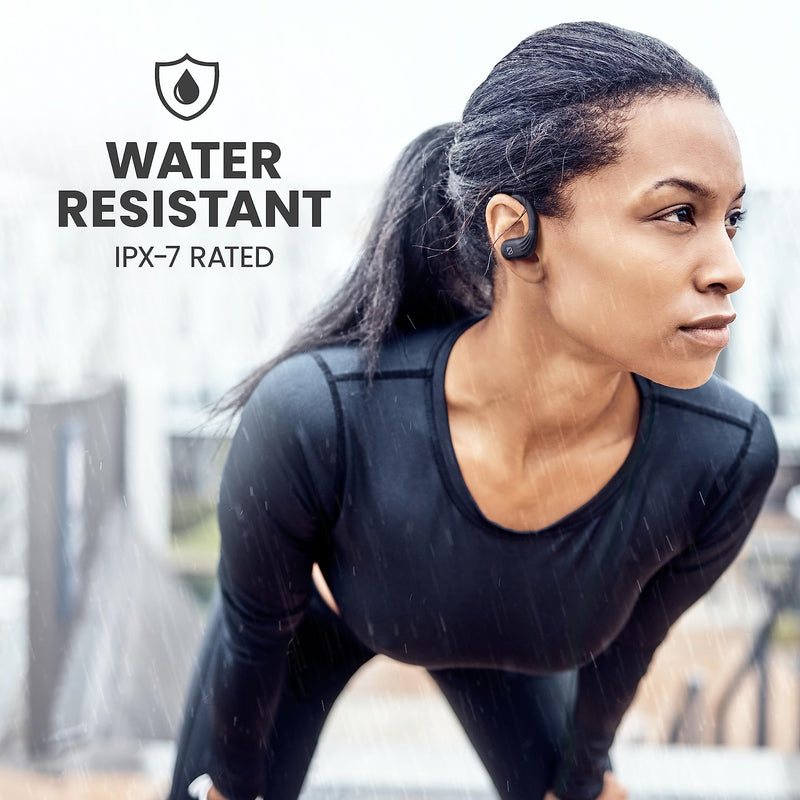 Back Bay Audio Runner Wireless Running Earbuds, Earbud Over Ear Hooks | 80-Hour Long Battery Life, Water-Resistant Wireless Running Headphones. Bass Boost, Bluetooth 5 Wireless Charging Case Runner 60 Black