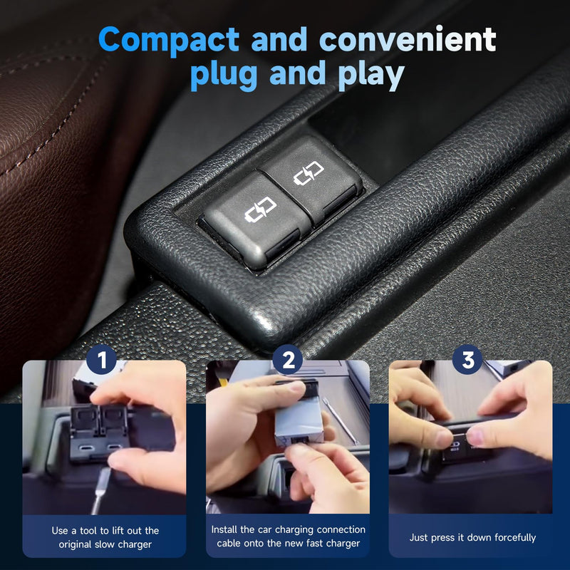90W Car Charger USB c Dual Port Adapter Center Console Socket for Toyota Camry Fast Charging(Lid USB (45W)+USB (45W)) lid USB(45W)+USB (45W)